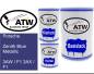 Preview: Porsche, Zenith Blue Metallic, 3AW / F1 3AX / F1: 500ml Lackdose + 500ml Klarlack + 250ml Härter - Set, von ATW Autoteile West.